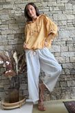 Rustic Nature Linen Blend Hippie Shake Hoodie Washed Cayenne
